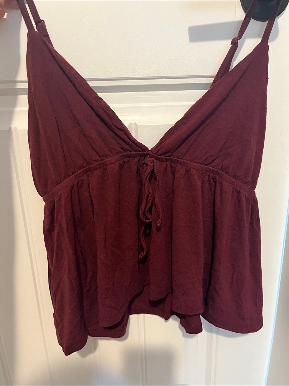 Ardene Burgundy V-Neck Layered Camisole